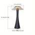 LED Tischlampe Touch dimmbar rauchgrau – USB Akku Nachttischlampe